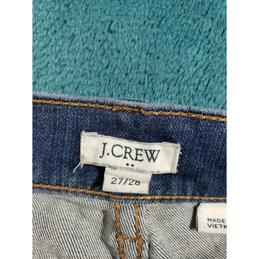 J.Crew Jeans Size 27x28 Mens Blue Pants Stretch Denim Mid Rise Straight Ankle